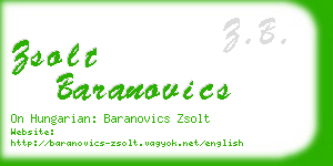 zsolt baranovics business card